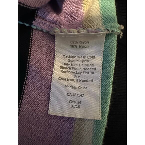 Talbots Multicolor Striped Lightweight Thin Knit Pullover Sweater Size 1XP - Picture 5 of 6